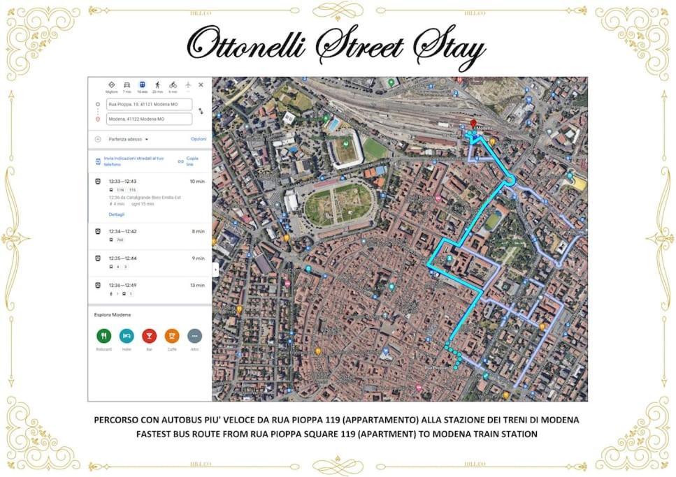 Ottonelli Street Stay- Wifi Fibra Free Tra Storchi & Centro Storico Modena Eksteriør billede